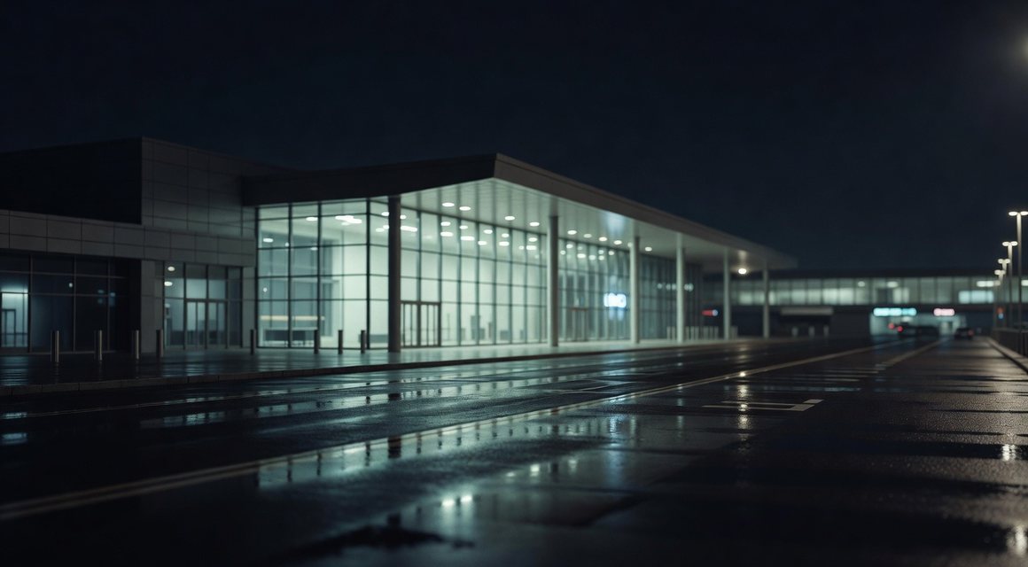야간 공항 청사 이미지 — 제주 성수기 안내